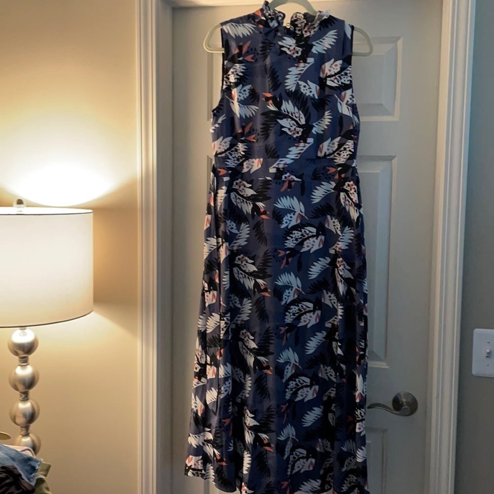 High Neck Floral MIDI Dress size 10